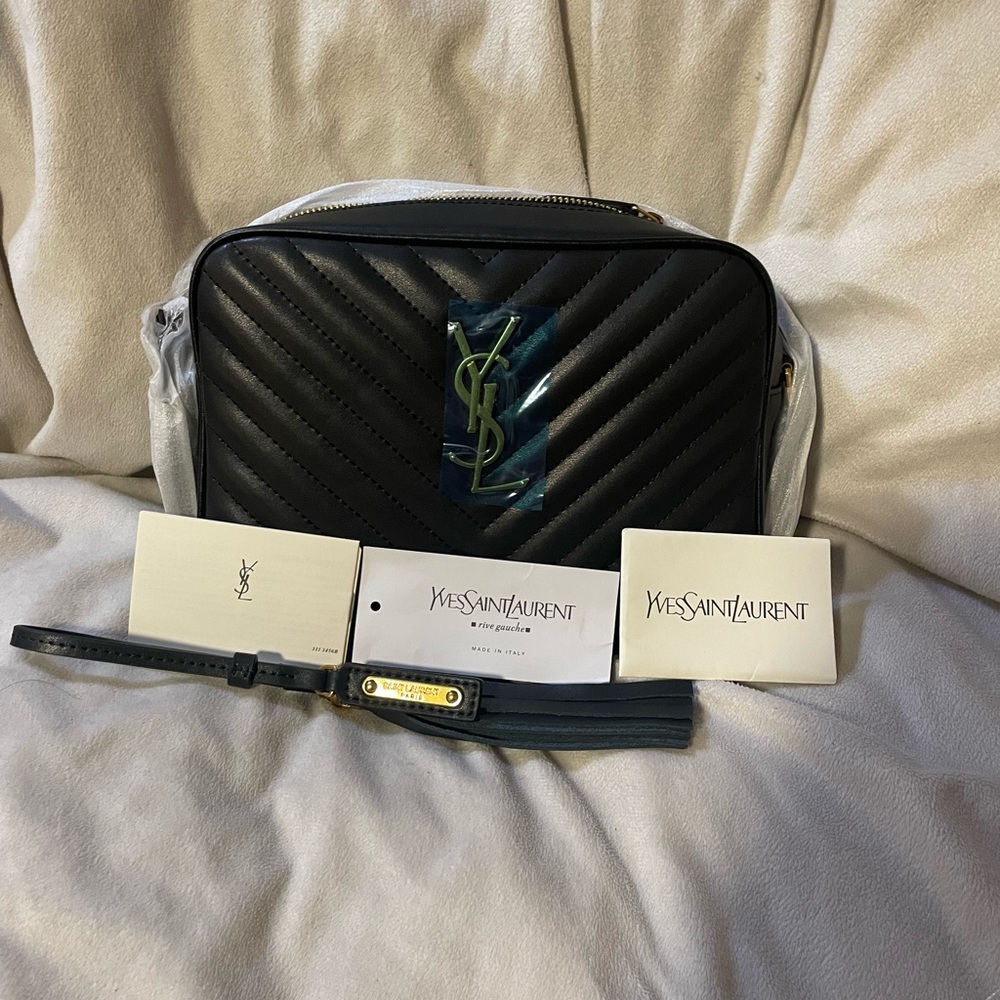 BRAND NEW Saint Laurent Lou Crossbody Camera Bag Guilted Leather $1550